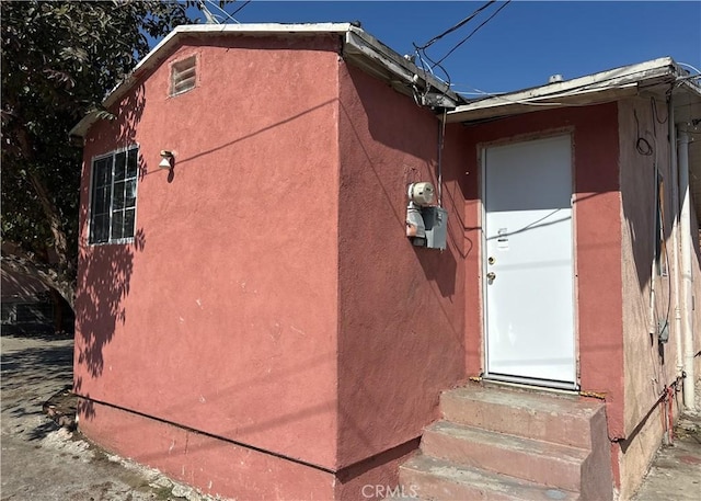 exterior space featuring entry steps