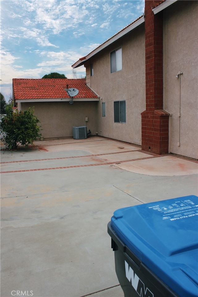 view of patio / terrace featuring central AC