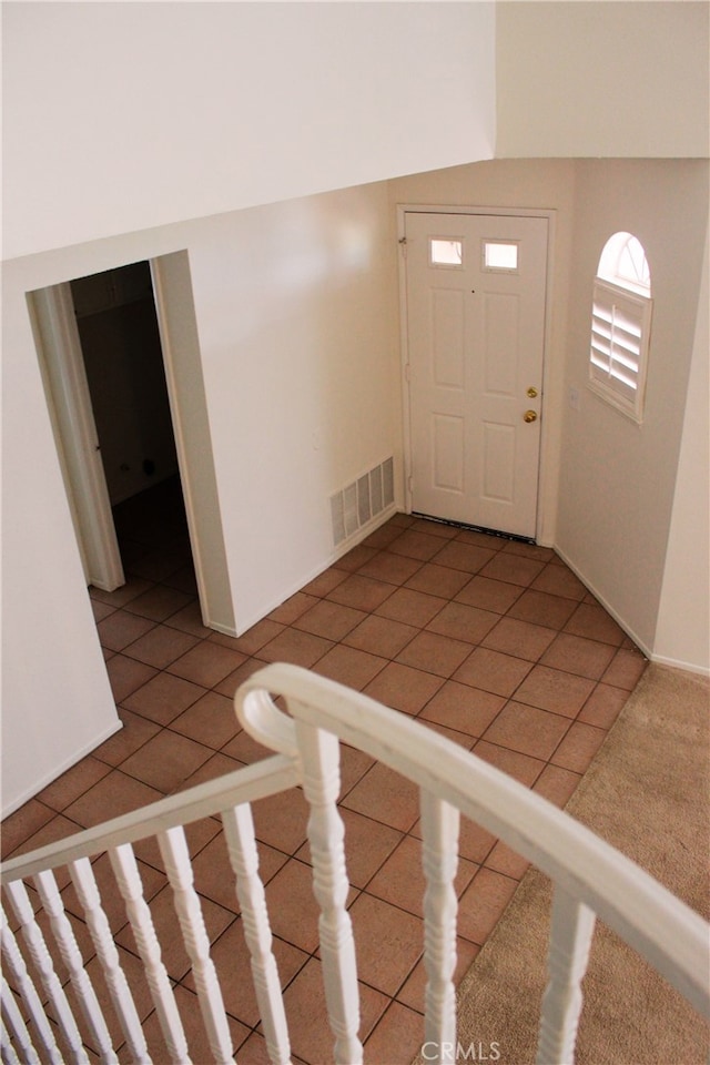 entryway with visible vents