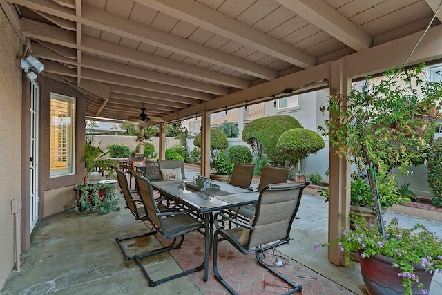 view of patio / terrace featuring outdoor dining area