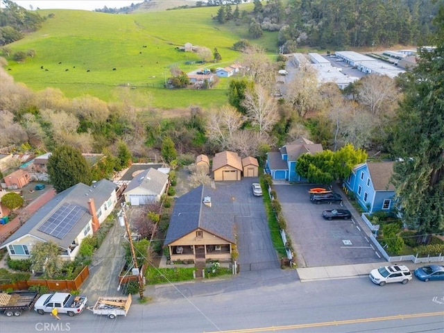 aerial view featuring a residential view