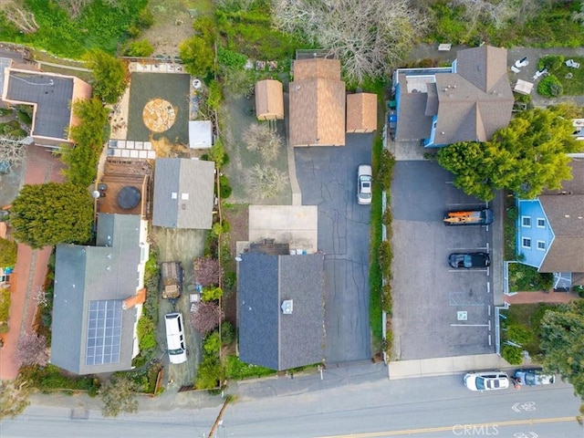 aerial view with a residential view