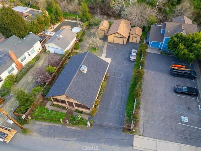 bird's eye view with a residential view