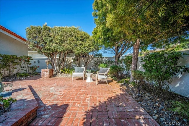 view of patio / terrace featuring a fenced backyard