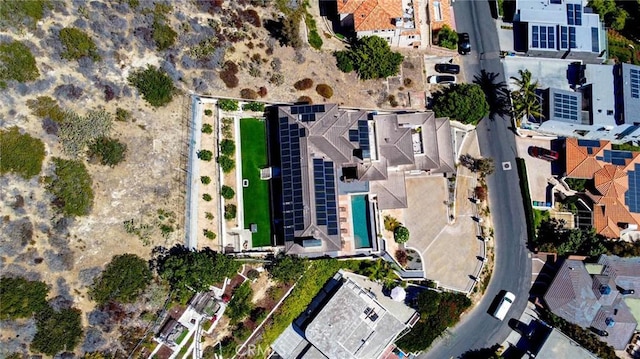 bird's eye view with a residential view