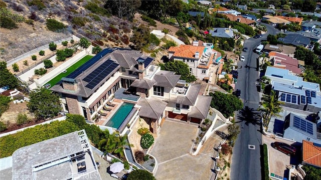 drone / aerial view featuring a residential view