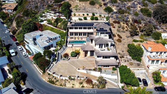 drone / aerial view with a residential view