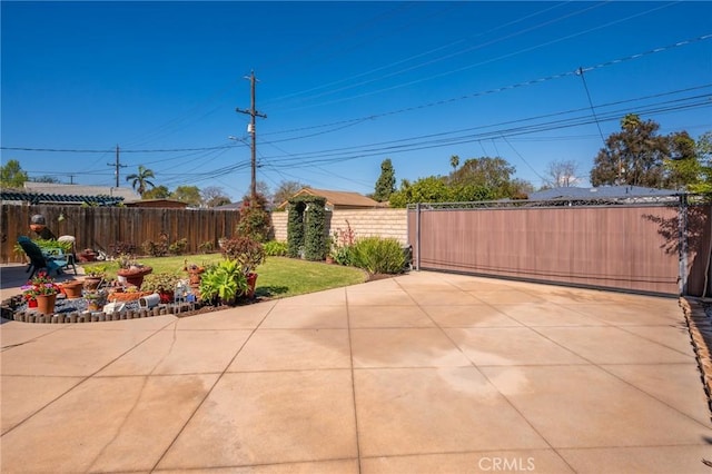 view of patio with fence