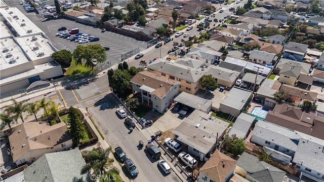 drone / aerial view with a residential view