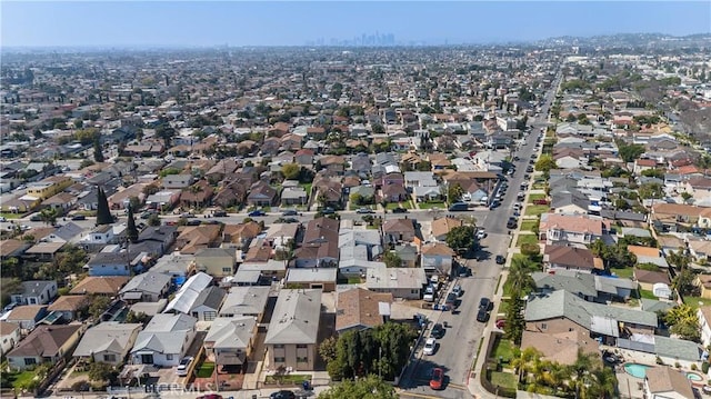 drone / aerial view with a residential view