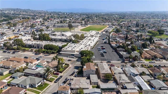 bird's eye view with a residential view