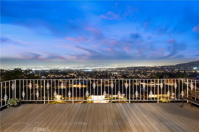 view of deck at dusk