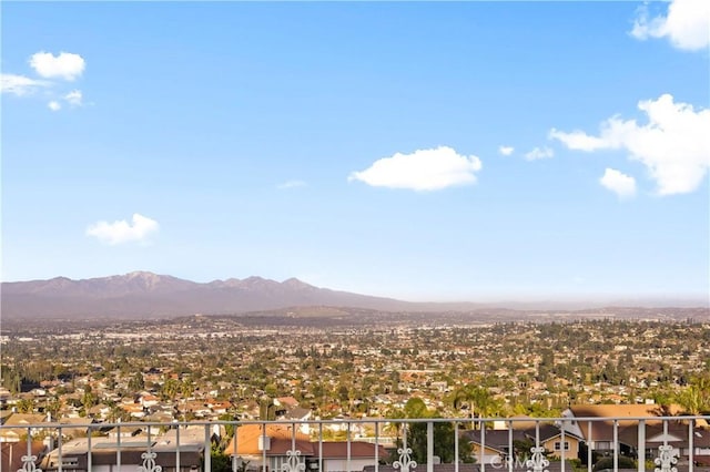 property view of mountains with a residential view