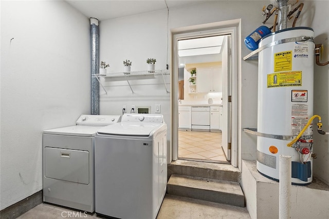 1703 Solvay Aisle Unit 106, Irvine, CA 92606 - washroom featuring secured water heater and independent washer and dryer