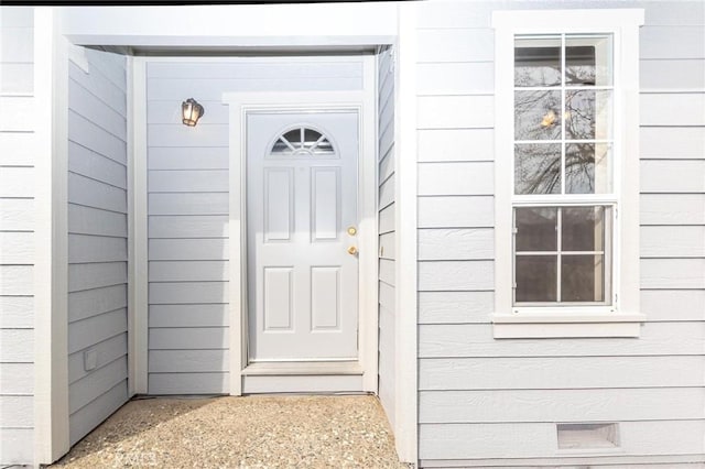 view of doorway to property