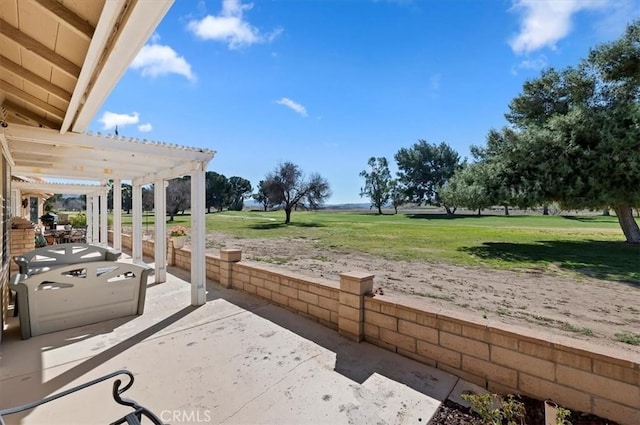 view of patio with a pergola