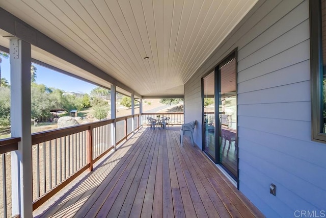 view of wooden terrace