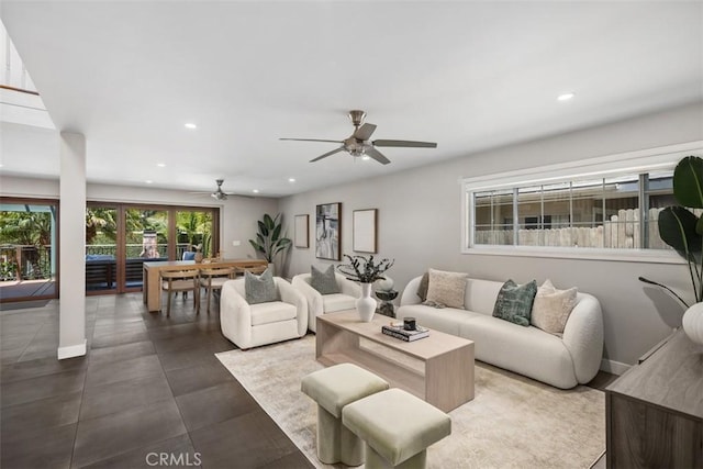 26925 Calle Dolores, Dana Point, CA 92624 - living room with recessed lighting and ceiling fan