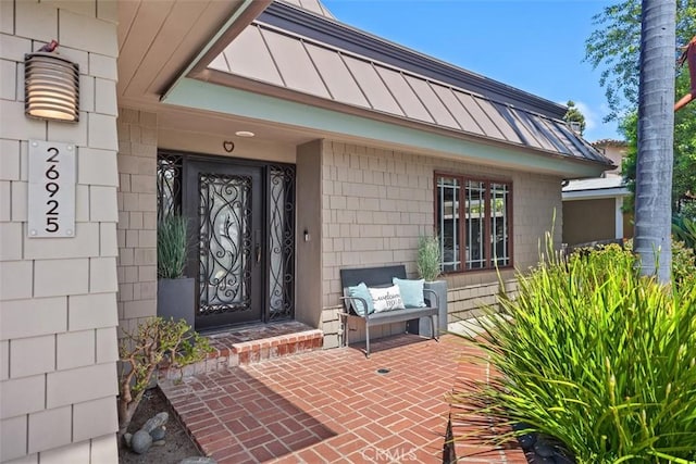 26925 Calle Dolores, Dana Point, CA 92624 - property entrance featuring a standing seam roof and metal roof