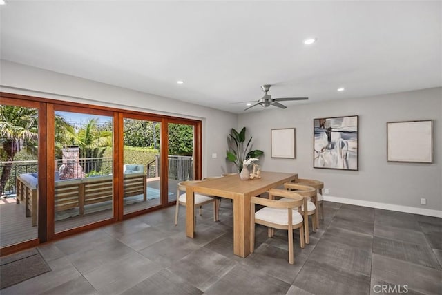 26925 Calle Dolores, Dana Point, CA 92624 - dining room featuring recessed lighting and a ceiling fan