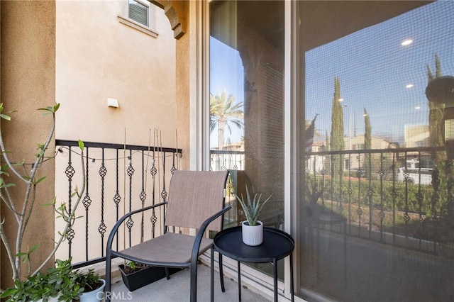 balcony with visible vents