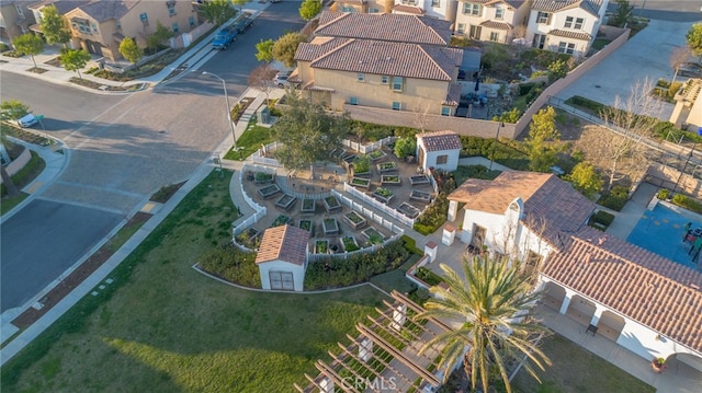 bird's eye view with a residential view