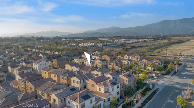 aerial view featuring a mountain view