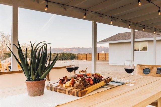 4883 Avenida La Candela, Joshua Tree, CA 92252 - view of patio / terrace featuring a mountain view