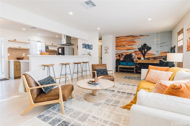 4883 Avenida La Candela, Joshua Tree, CA 92252 - living room with recessed lighting, plenty of natural light, and light wood-style flooring