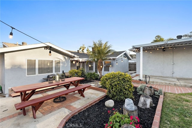 exterior space with outdoor dining area