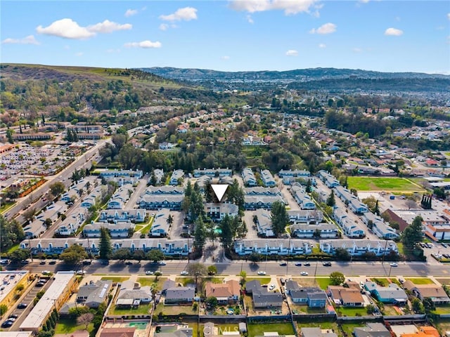1694 Bridgeport, West Covina, CA 91791 - aerial view of property's location with a mountainous background