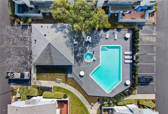 1694 Bridgeport, West Covina, CA 91791 - bird's eye view of a pool area