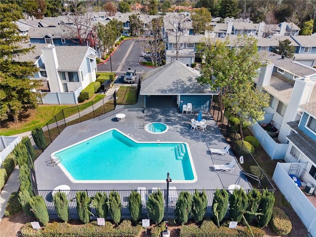 1694 Bridgeport, West Covina, CA 91791 - community pool with a fenced backyard, a residential view, and a patio area