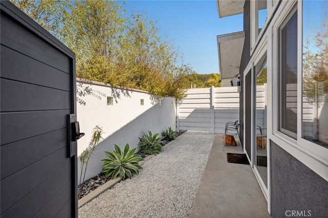 view of patio with a fenced backyard