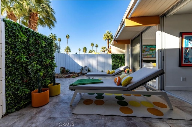 view of patio with fence