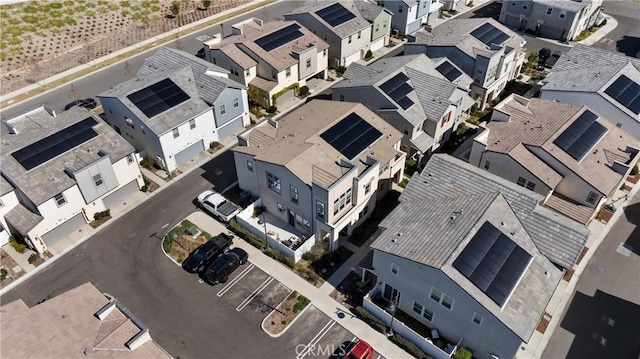 drone / aerial view with a residential view