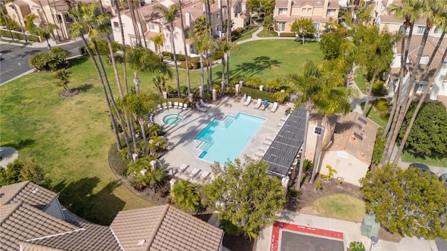 birds eye view of property featuring a residential view