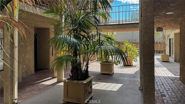 view of patio with fence