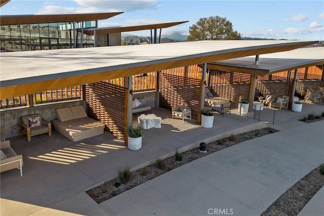 view of patio / terrace featuring an outdoor living space