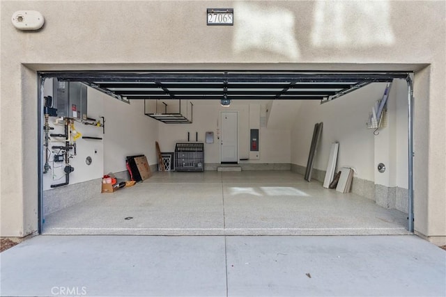 garage featuring electric panel