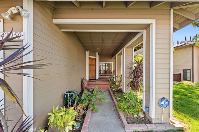 view of doorway to property