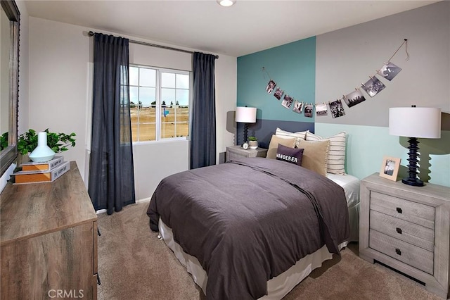 view of carpeted bedroom