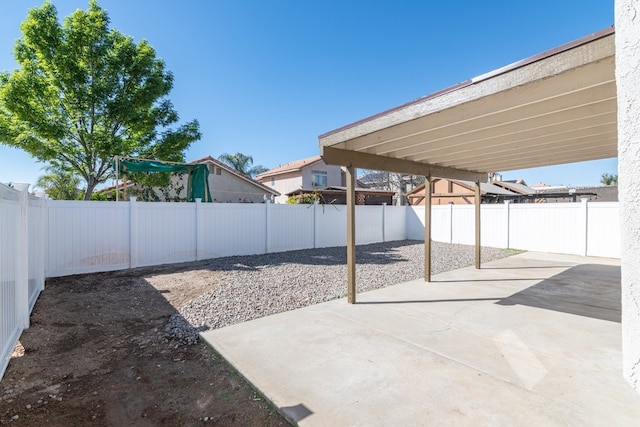 view of patio with a fenced backyard