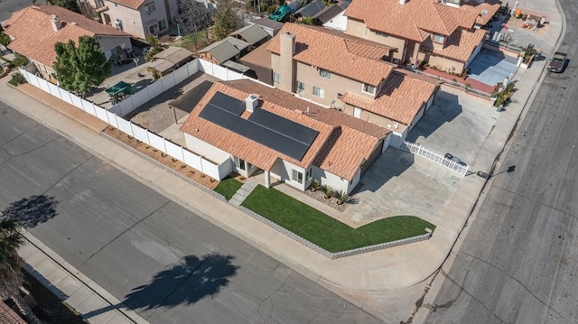 drone / aerial view with a residential view