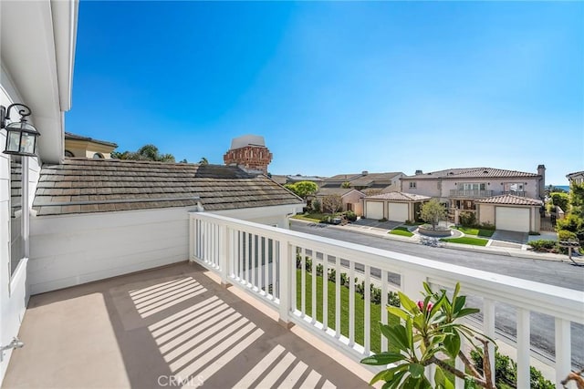 balcony with a residential view