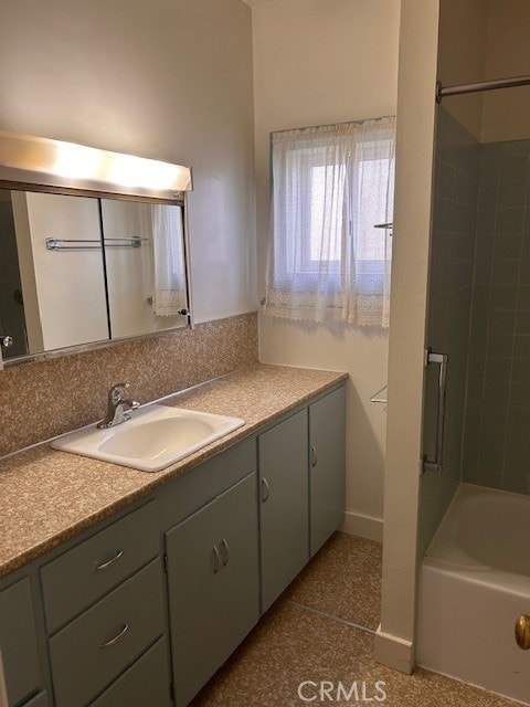 full bath with shower / bathtub combination and vanity