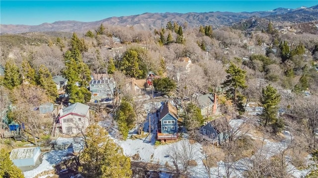 bird's eye view featuring a mountain view