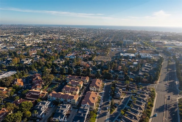 birds eye view of property with a view of city