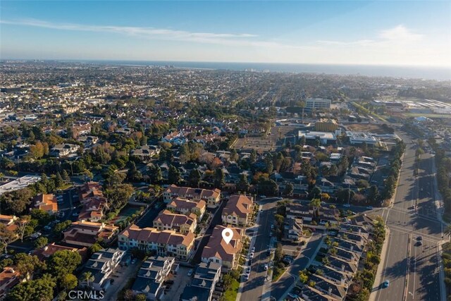 birds eye view of property featuring a city view