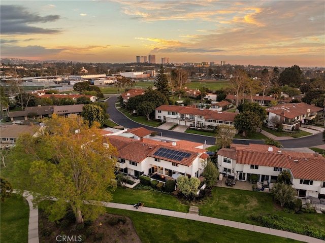 aerial view featuring a residential view